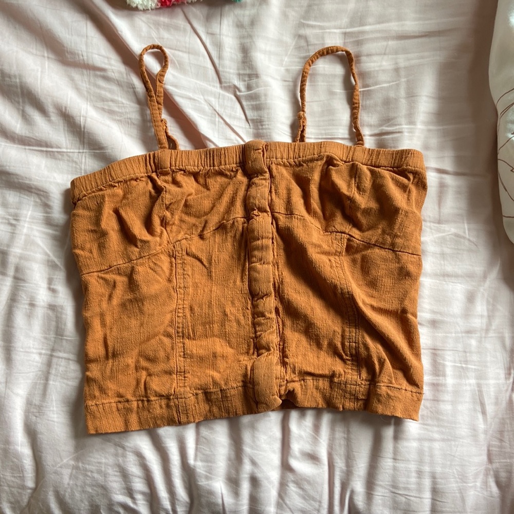 corset style free people stretchy crop top